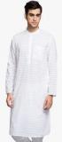 Fabindia White Solid Regular Fit Kurta Men