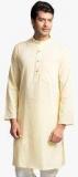 Fabindia Yellow Solid Regular Fit Kurta men