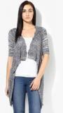 Fame Forever By Lifestyle Blue Embroidered Shrug Women