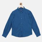 Fame Forever By Lifestyle Blue Regular Fit Casual Shirt Boys