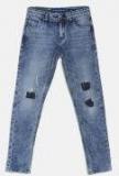 Fame Forever By Lifestyle Blue Slim Fit Mid Rise Mildly Distressed Jeans Boys