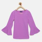 Fame Forever By Lifestyle Purple Embellished Top Girls