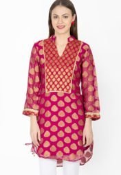 Famous Printed Fuchsia Tunic women