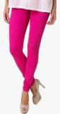 Fasense Magenta Solid Leggings Women