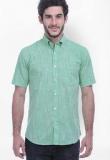 Fash-a-holic Solid Green Casual Shirt Men