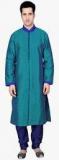 Fashion Curries Solid Blue Kurta Pyjama Men