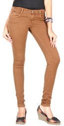 Fashion Stylus Solid Brown Jeans Women