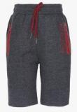 Fc Barcelona Dark Grey Solid Shorts Boys