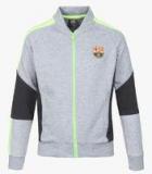 Fc Barcelona Grey Football Winter Jacket Boys