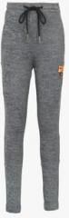 Fc Barcelona Grey Melange Solid Track Pants boys