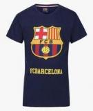 Fc Barcelona Navy Blue Football Round Neck T Shirt Boys