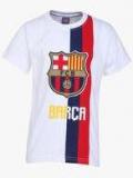 Fc Barcelona White T Shirt Boys