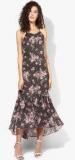 Femella Grey Coloured Printed Maxi Dress Women