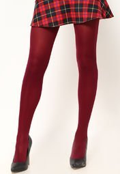 Femella Maroon Stockings 80 D Tights Women