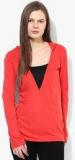 Femella Red Solid Hoodie Women