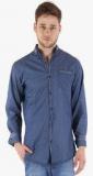 Fifty Two Blue Printed Regular Fit Casual Shirt Men