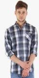 Fifty Two Grey Checked Regular Fit Casual Shirt Men