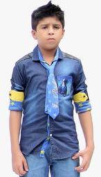 Fingerchips Blue Casual Shirt Boys