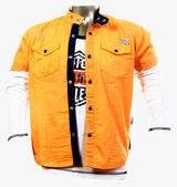 Fingerchips Orange Casual Shirt Boys