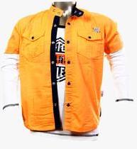 Fingerchips Orange Casual Shirt boys