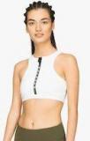 Fitkin White Printed Sports Bra Women