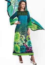 Floral Creations Multi Embroidered Dress Materials Women