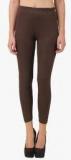 Flur Brown Solid Legging Women