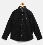 Flying Machine Black Regular Fit Casual Shirt boys