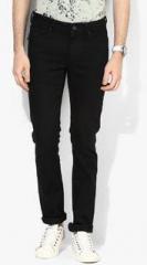 Flying Machine Black Solid Skinny Fit Jeans men