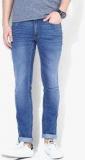 Flying Machine Blue Washed Low Rise Skinny Fit Jeans Men