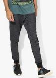 Flying Machine Grey Solid Joggers Men