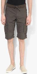 Flying Machine Grey Solid Shorts men