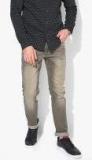 Flying Machine Grey Tapered Fit Mid Rise Clean Look Jeans Men