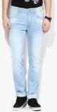 Flying Machine Light Blue Washed Mid Rise Slim Fit Jeans men