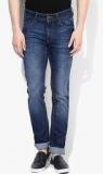 Flying Machine Navy Blue Washed Mid Rise Slim Fit Jeans men