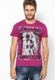 Flying Machine Pink Round Neck T Shirt Men