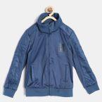 Flying Machine Teal Blue Solid Bomber Jacket boys