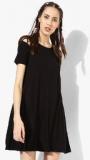 Forever 21 Black Coloured Solid Shift Dress women