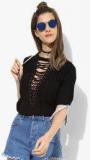 Forever 21 Black Solid Blouse Women