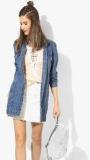 Forever 21 Blue Solid Summer Jacket Women