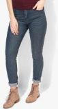 Forever 21 Blue Washed Mid Rise Skinny Fit Jeans women