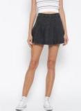 Forever 21 Grey Solid A Line Skirt Women