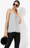 Forever 21 Grey Solid Blouse Women