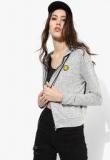 Forever 21 Grey Solid Hoodie women