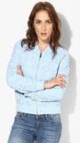 Forever 21 Light Blue Solid Summer Jacket Women