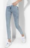 Forever 21 Light Blue Washed Mid Rise Regular Fit Jeans women