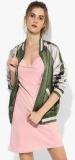 Forever 21 Olive Embroidered Summer Jacket Women