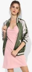 Forever 21 Olive Embroidered Summer Jacket women