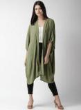 FOREVER 21 Olive Green Solid Open Front Shrug