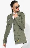 Forever 21 Olive Solid Winter Jacket Women